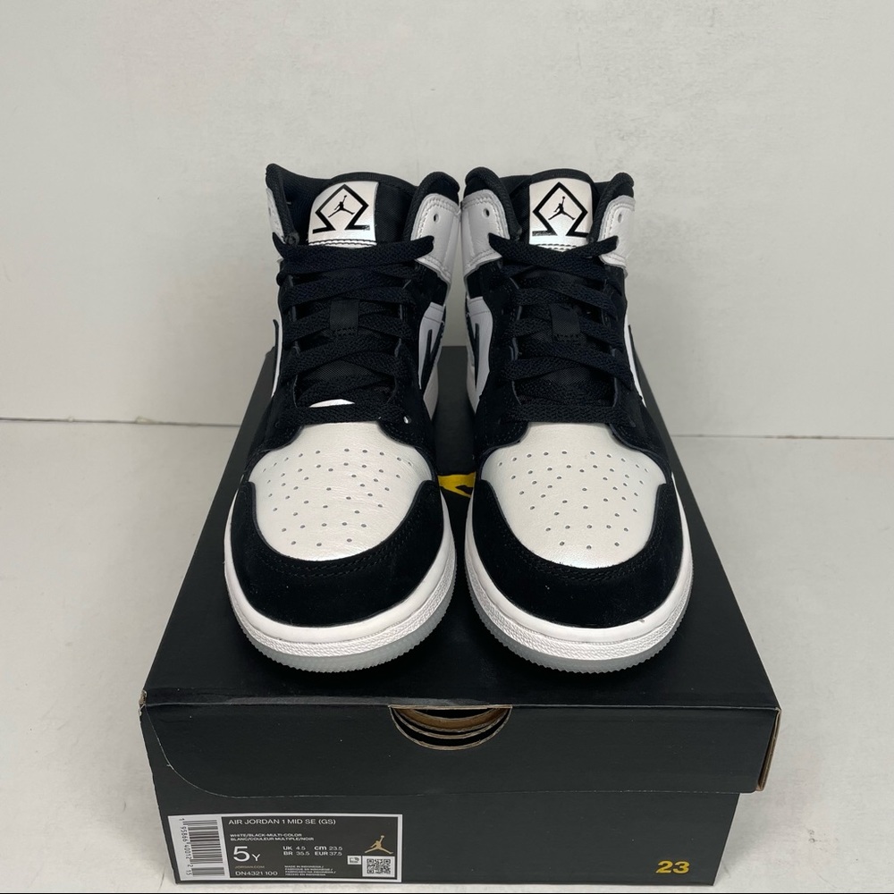 Nike Air Jordan 1 Retro Mid GS “Diamond Shorts” NEW 2022 - Picture 2 of 4